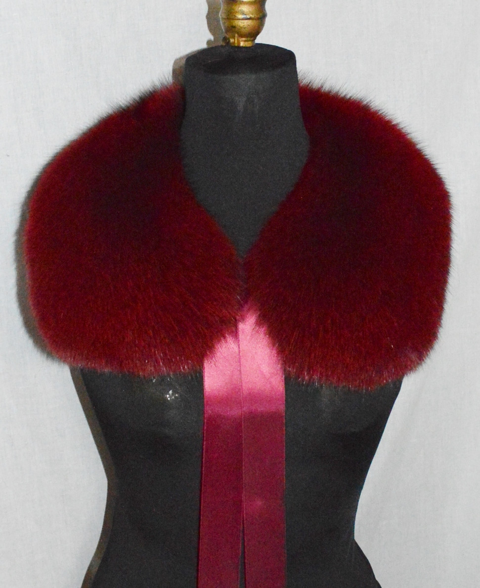 real fur detachable collar