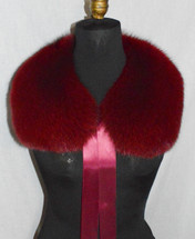 Cranberry Fox Fur Collar