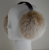 Real Fox fur  earmuffs Blush Snow Top