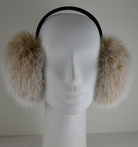 snow top fox fur earmuffs