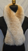Real Fox Fur Snow Top Blush Scarf