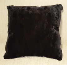 Real Brown Mink Fur Sections Sheared Pillow