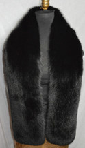 Real Black Fox fur Scarf Collar Boa Wrap
