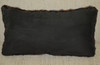 Genuine mink fur pillow brown and grey
