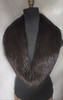 Real Dark Brown Long Hair Beaver Fur Collar