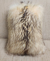 Real Bleached Raccoon Fur Pillow