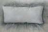 Real Mongolian fur pillow with insert Sterling Gray