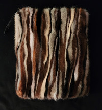Real brown mink fur purse pouch case