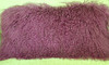 real mauve mongolian lamb fur pillow