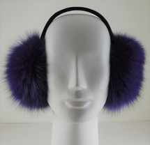 Purple Fox Fur Earmuffs
