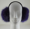 Real Purple Fox Fur Earmuffs