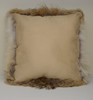 genuine coyote fur pillow