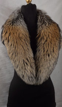 Real Natural Cross Fox Fur Collar