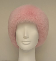 Real Light Pink Fox Fur Headband