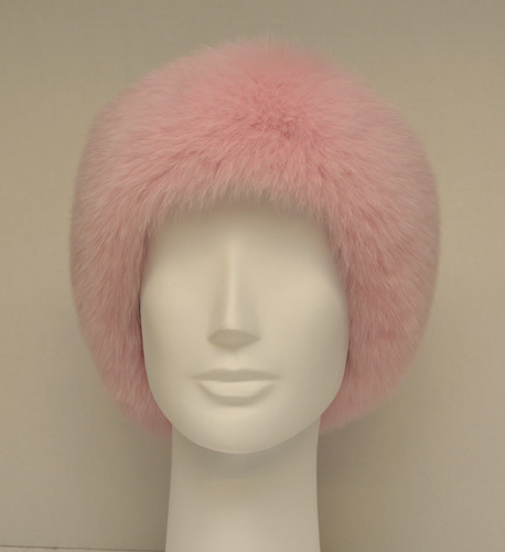 Real Light Pink Fox Fur Headband