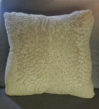 Real Beige Lamb fur Pillow