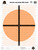 The Extreme Long Range Rifle Target has been enhanced with fluorescent color for high visibility at extreme ranges. This unique design allows the shooter to match up their crosshair reticle with the crosshair on the target to create a singular visual crosshair impression. Behind the 1/2" thick crosshair is an unobtrusive draftsman’s graph. This 16” wide X 20” tall graph consists of measurements from 1" down to 1/8" throughout
