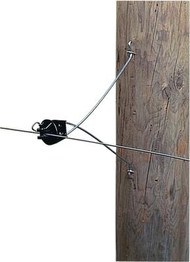 Gallagher 12 Inch Offset with Insulator Attaches to Wood Post Black Only
