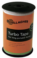 Gallagher 1/2 Inch Wide Turbo Tape White 656ft  for Long Distances