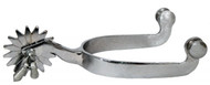 Showman™  men's size nickel plated jingle bob spurs