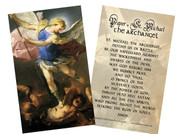 St. Michael (Blue Armor) Holy Card