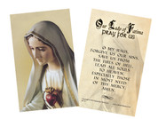 Our Lady of Fatima Holy Card