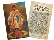Juan Diego Holy Card