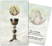 Chalice, with Sacred Heart Holy Card