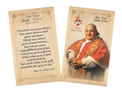 Pope John XXIII Sainthood Commemorative Holy Card with Quote