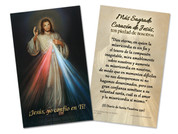 Spanish Divine Mercy Holy Card