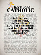 Rock Solid Catholic (Popes of the Church) Wall Graphic