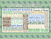 Saint Francis of Assisi Quote Wall Graphic