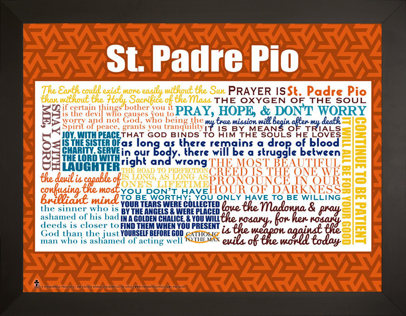 Saint Padre Pio Quote Wall Graphic