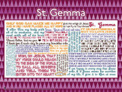 Saint Gemma Quote Wall Graphic