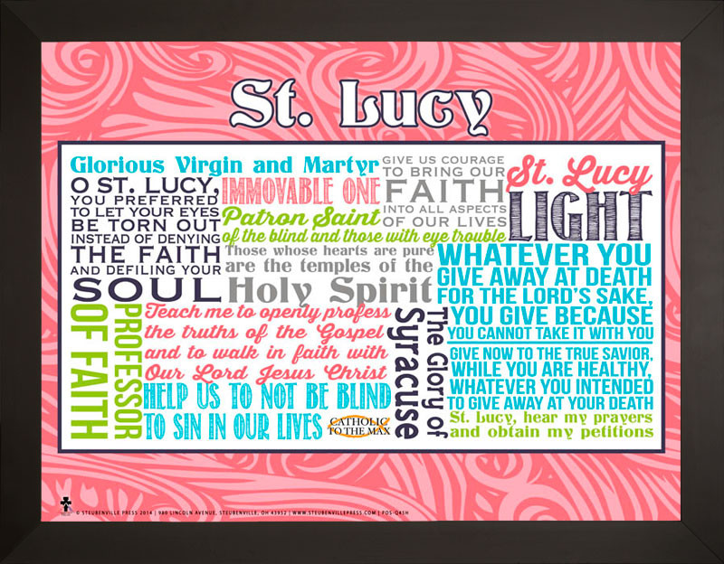 Saint Lucy Quote Poster