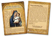 Brown Scapular of Our Lady of Mount Carmel Faith Explained Card