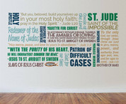 Saint Jude Quote Wall Decal