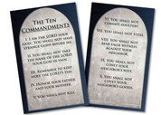 Ten Commandments Holy Card