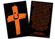 Orange Cross Project Blessed Be the Martyrs Prayer Card