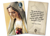 Our Lady of Fatima Immaculate Heart Quote Anniversary Holy Card