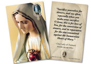 Our Lady of Fatima "Sacrifice Yourselves" Quote Anniversary Holy Card
