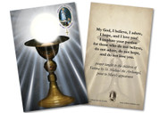 Eucharist Chalice "My God, I Believe, I Adore" Fatima Holy Card