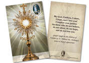 Fatima "My God, I Believe, I Adore" Holy Card