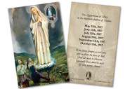 Our Lady of Fatima with Children 100 Year Anniversary Holy Card