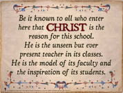 "Christ is the Reason For This School" Graphic Poster