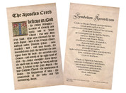 Latin-English Apostle's Creed Holy Card