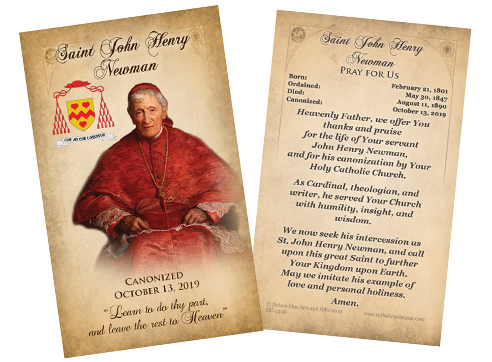 St. John Henry Newman Canonization Holy Card