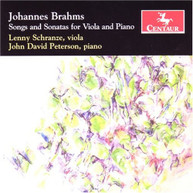 BRAHMS SCHRANZE PETERSON - SONGS & SONATAS FOR VIOLA & PIANO CD