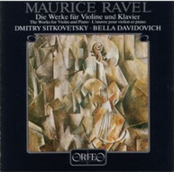 RAVEL SITKOVETSKY DAVIDOVICH - WORKS FOR VIOLIN & PIANO CD