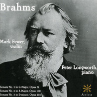 BRAHMS FEWER LONGWORTH - SONATAS FOR VIOLIN & PIANO CD